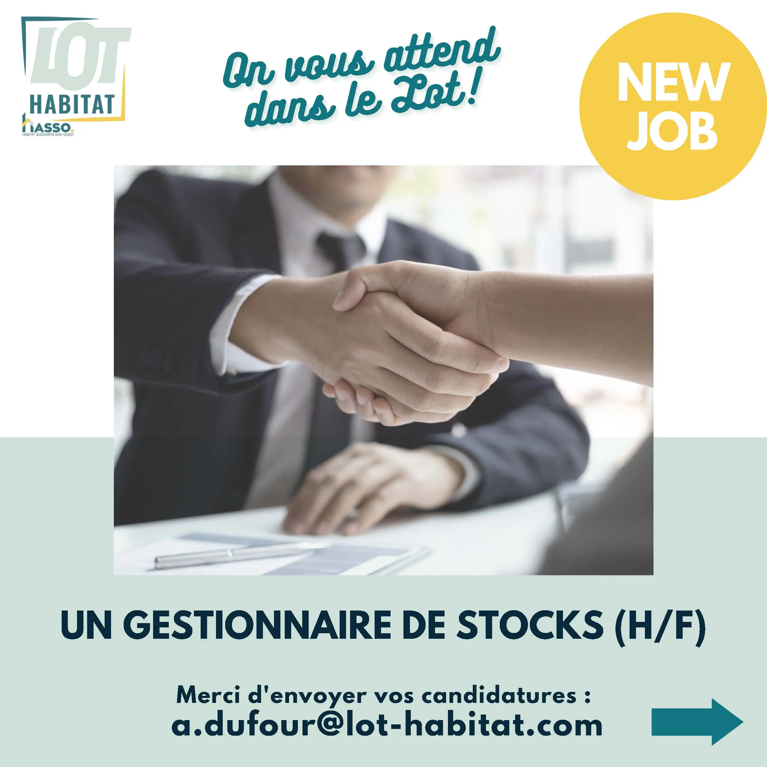 offre d'emploi gestionnaire de stock Lot habitat